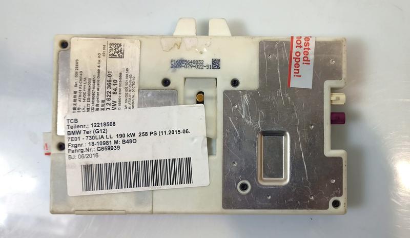 2622366 Módulo Bluetooth BMW 3 Series F30, 3 Series F30 LCI, 3 Series F35, 3 Series F35 LCI, 4 Series F36 Gran Coupé LCI, 5 Series F90 M5, 5 Series F90 M5 LCI, 5 Series G30, 5 Series G30 LCI, 5 Series G31 Touring, 5 Series G31 Touring LCI, 7 Series G11, 7 Series G11 LCI, 7 Series G12, 7 Series G12 LCI, X4 F26, X5 F15, X5 M F85, X6 F16, X6 M F86