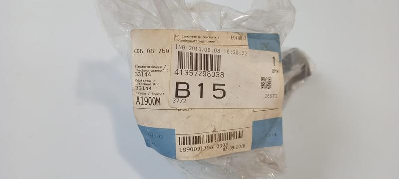 41357298038 Soporte aleta BMW 3 Series F30, 3 Series F30 LCI, 3 Series F31, 3 Series F31 LCI, 3 Series F35, 3 Series F35 LCI, 4 Series F32, 4 Series F32 LCI, 4 Series F33, 4 Series F33 LCI, 4 Series F36 Gran Coupé LCI