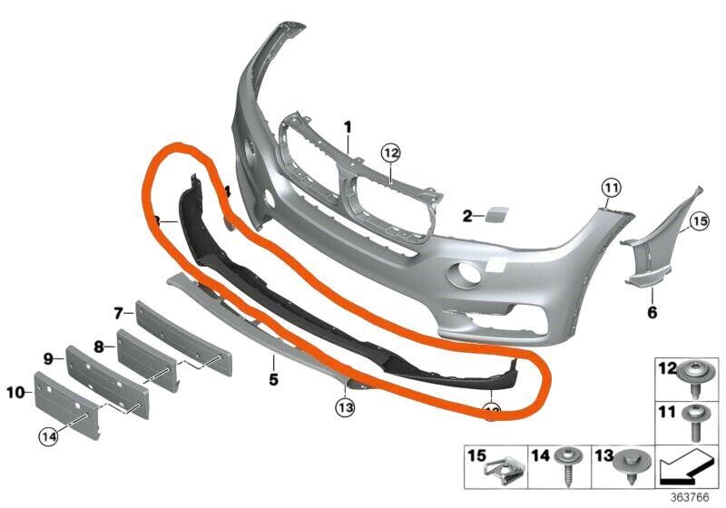 51117397413 Embellecedor umbral delantero BMW X5 F15