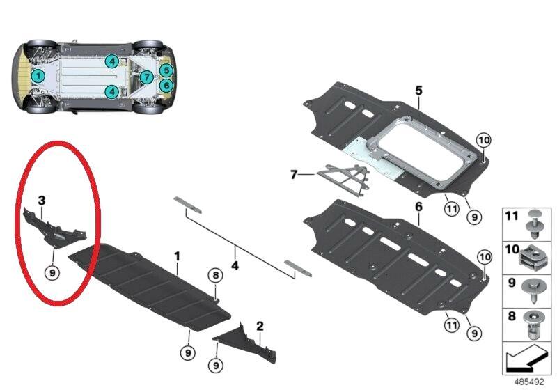 51757270918 Guardabarros interior delantero BMW i3 I01 LCI