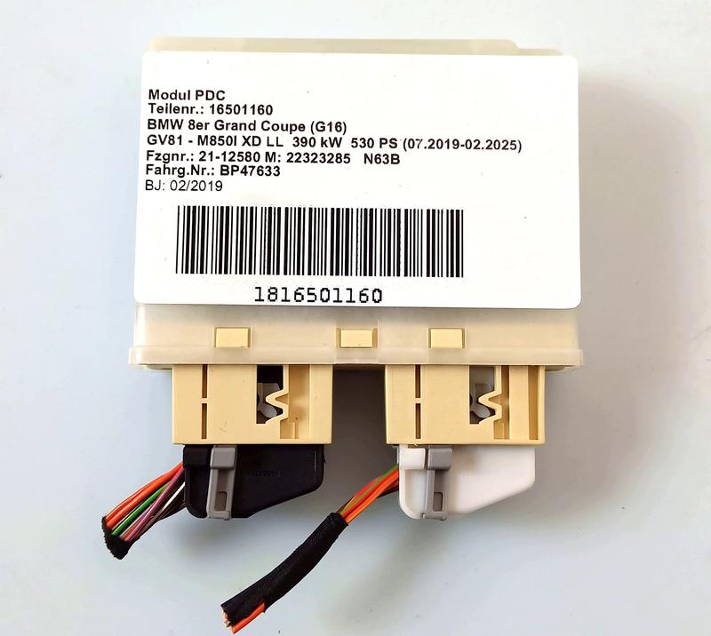 9891728 Módulo PDC aparcamiento BMW 1 Series F40, 2 Series F44 Gran Coupé, 2 Series G42, 3 Series G20 Saloon, 3 Series G20 Saloon LCI, 3 Series G21 Touring, 3 Series G21 Touring LCI, 3 Series G28 Saloon, 3 Series G28 Saloon LCI, 3 Series G80 M3, 3 Series G80 M3 LCI, 4 Series G22 Coupé, 4 Series G22 Coupé LCI, 4 Series G23 Convertible, 4 Series G23 Convertible LCI, 4 Series G26 Gran Coupé, 4 Series G26 Gran Coupé LCI, 4 Series G82 M4 Coupé, 4 Series G82 M4 Coupé LCI, 4 Series G83 M4 Convertible, 4 Series G83 M4 Convertible LCI, 5 Series F90 M5 LCI, 5 Series G30, 5 Series G30 LCI, 5 Series G31 Touring, 5 Series G31 Touring LCI, 5 Series G38, 5 Series G38 LCI, 6 Series G32 GT LCI, 7 Series G11, 7 Series G11 LCI, 7 Series G12, 7 Series G12 LCI, 8 Series F91 M8 Convertible, 8 Series F92 M8 Coupé, 8 Series F93 M8 Gran Coupé, 8 Series G14 Convertible, 8 Series G15 Coupé, 8 Series G16 Gran Coupé, i4 G26 Gran Coupé, X3 G01 LCI, X3 G08 LCI, X4 G02 LCI, X5 G05, X6 G06, X7 G07, Z4 G29